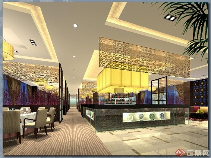 江苏五星级酒店中餐厅设计施工图（含效果图）(2)