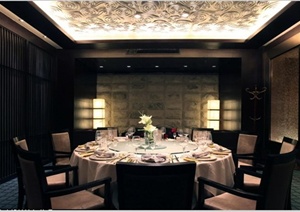 重庆某四星级饭店中餐厅包房室内设计（含效果图）