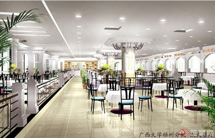 餐厅-广西大学梧州食堂装修工程(2)