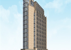 凯悦酒店建筑设计SU(草图大师)模型