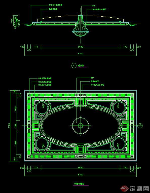 多个室内顶棚设计CAD图库(1)