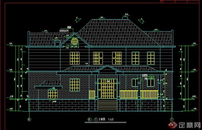 某两层别墅住宅建筑设计CAD施工图(1)
