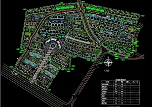 某住宅区江信花园景观规划设计CAD总平面图