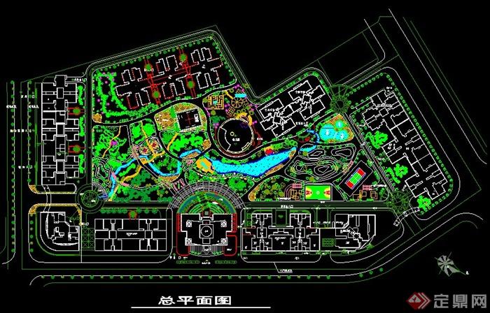 某居住小区景观绿化规划图(1)