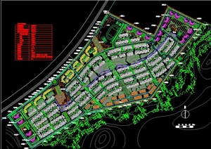 某中惠沁林山庄住宅景观规划设计CAD总图
