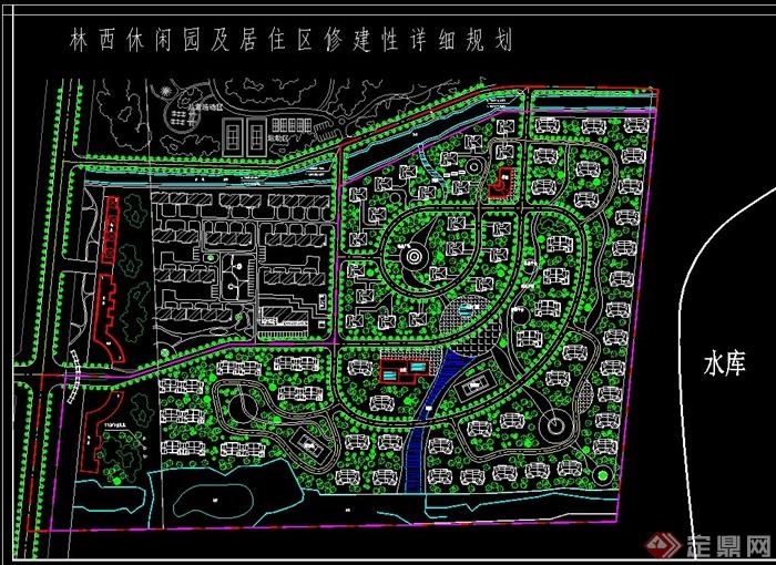 林西休闲园及居住区修建性规划设计总平图(1)