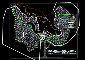 某别墅区规划设计CAD总平面图