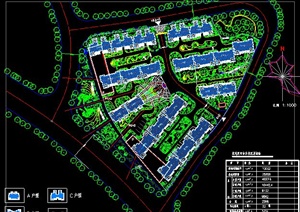 住宅小区整体规划设计总平面图