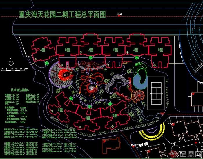 重庆某高层小区规划设计方案图(1)