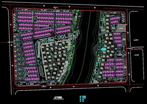 某沿河住宅小区规划设计总平面