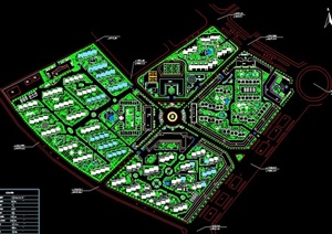 某现代住宅区景观规划设计CAD方案图