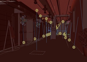 酒店会所走廊装修设计3DMAX模型