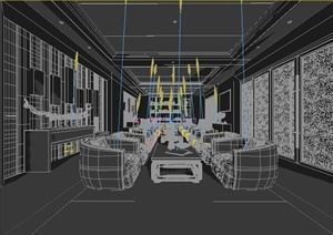某酒店会所会客室室内设计3DMAX模型