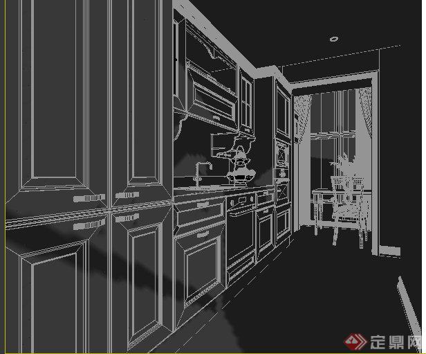 住宅空间厨房室内设计3DMAX模型(1)