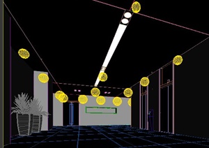 某公共空间电梯间室内设计3DMAX模型
