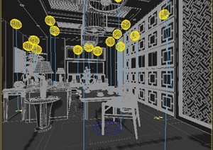 某住宅地下茶室室内设计3DMAX模型