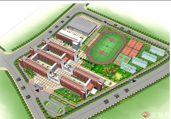 某学校校园整体规划设计图(2)