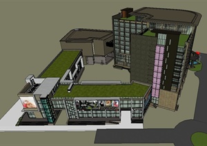 某酒店商场综合体建筑设计SU(草图大师)模型