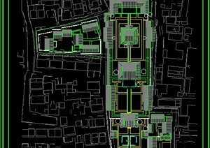 某安昌寺建筑设计CAD总平方案图