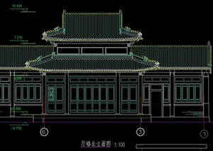 中式古建厅楼建筑设计方案图