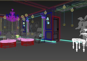 某住宅客厅装潢设计3DMAX模型
