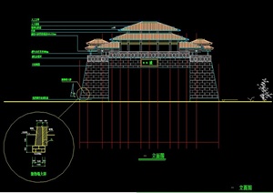 某古城门建筑设计施工图