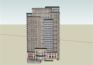现代某高层商业建筑设计SU(草图大师)模型
