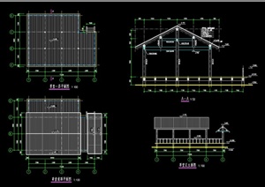 某仿古草堂建筑设计施工图