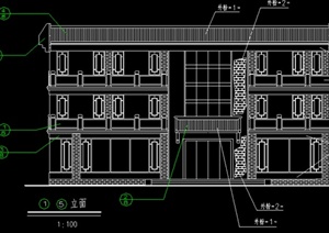 西安现代中式营业厅设计施工图