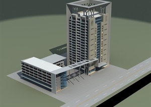 现代风格酒店建筑设计3dmax模型