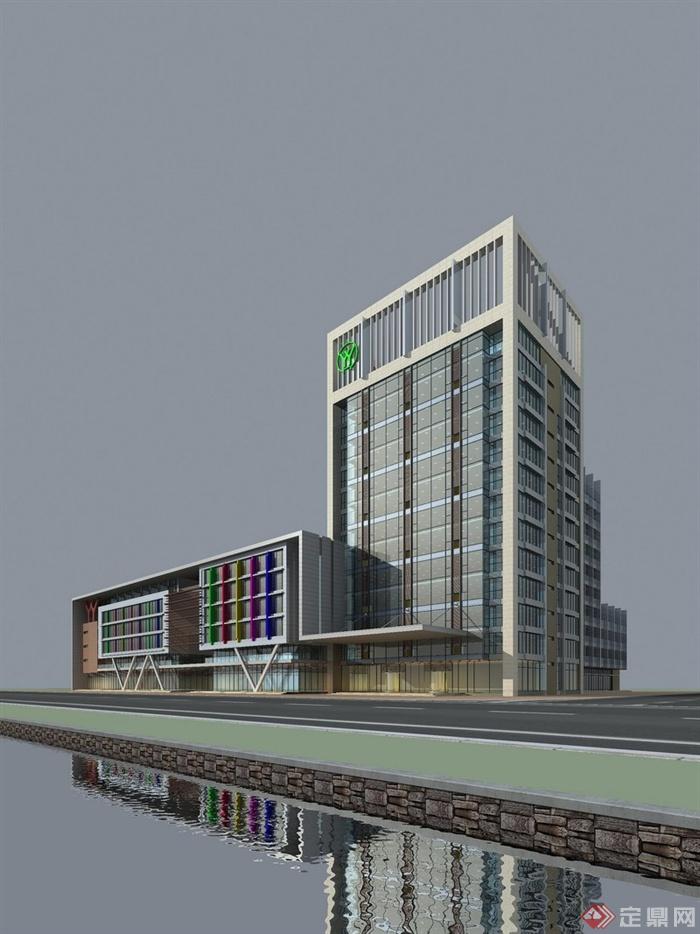某现代风格酒店建筑设计3dmax模型