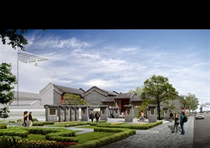 北京安徽会馆建筑设计3DMAX模型（带效果图）