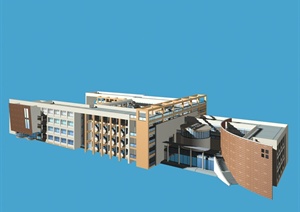 现代某工业办公建筑设计3DMAX模型
