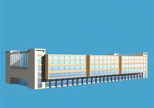某栋多层商场建筑设计Max模型
