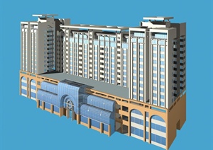某办公酒店建筑设计Max模型