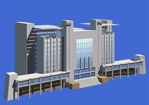 现代风格某办公楼建筑设计3dmax模型