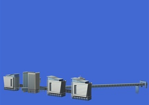 多栋商业办公建筑设计3dMax模型
