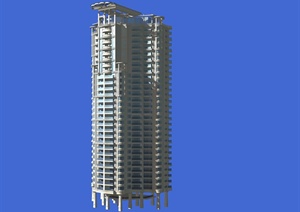 现代风格高层住宅建筑设计3dMAX模型
