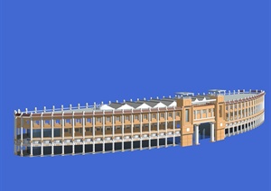 某栋办公楼建筑设计3DMax模型