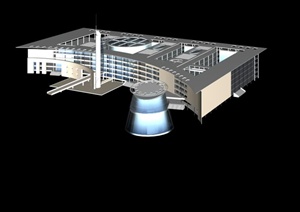 现代办公楼建筑设计Max模型