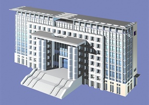 某办公大厦建筑设计Max模型
