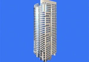 某酒店办公楼建筑设计3DMAX模型