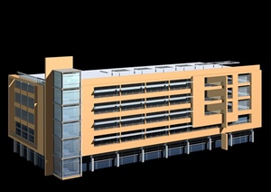 商业办公建筑设计Max模型