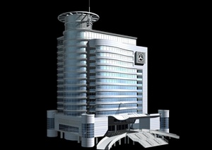 现代风格办公建筑设计3dmax模型