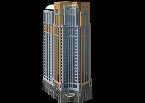 某高层办公楼建筑设计Max模型