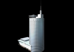 高层办公建筑设计Max模型