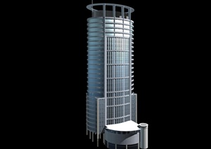 某现代高层办公建筑设计3DMAX模型
