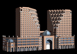 某欧式酒店建筑设计Max模型