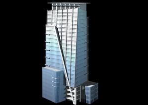 某栋高层办公楼建筑设计Max模型