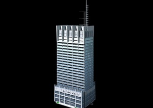 某商业办公综合建筑设计Max模型